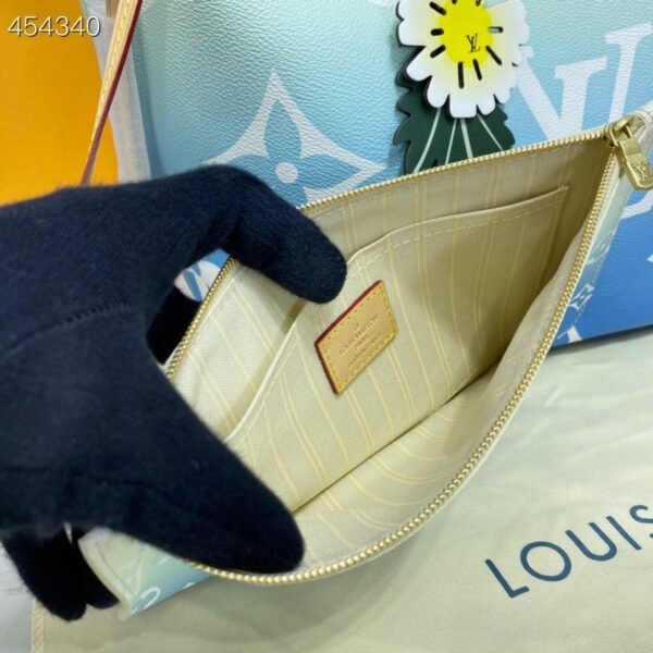 Louis Vuitton Neverfull MM Bag 32cm Monogram Canvas Spring/Summer Collection M57688 Blue - Image 5