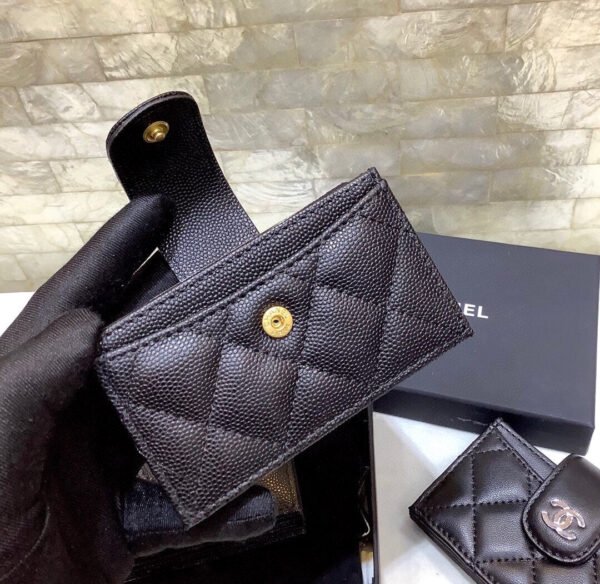 CO-CO Chanel Card Holder With Gold Hardware 10cm - Image 5