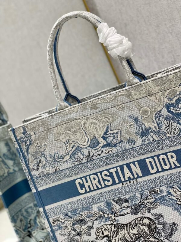 Christina Dior Book Tote Bag 41 cm Blue - Image 6