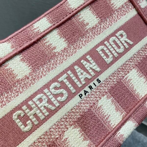 Christian Dior Pink Book Tote D-Stripes 23cm - Image 4