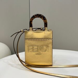 Fendi Mini Sunshine Shopper 18cm Gold