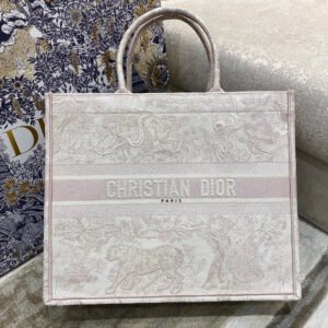 Christina Dior Book Tote Bag 42cm Light Pink