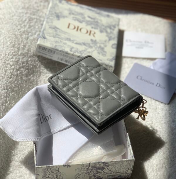 Mini Lady Dior Black Wallet 11cm