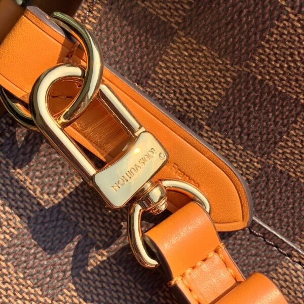 Louis Vuitton NeoNoe Bucket Bag MM Damier Azur Canvas Spring/Summer Collection N50042 Orange - Image 6