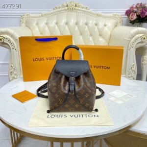 Louis Vuitton Montsouris BB Bag Monogram Canvas Spring/Summer Collection M44502 Brown/Black