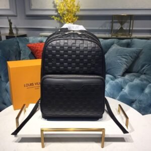 Louis Vuitton Campus Backpack 40cm Damier Infini Astral Leather Spring/Summer Collection N40091 Black