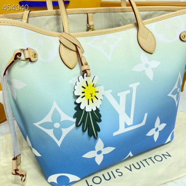 Louis Vuitton Neverfull MM Bag 32cm Monogram Canvas Spring/Summer Collection M57688 Blue - Image 8