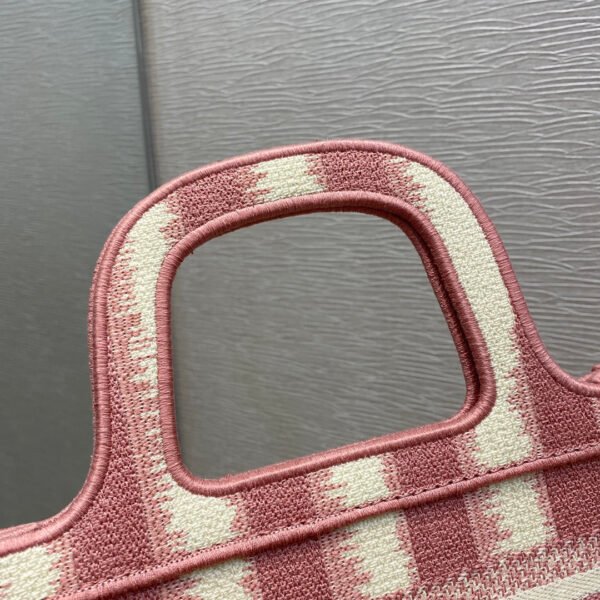 Christian Dior Pink Book Tote D-Stripes 23cm - Image 5