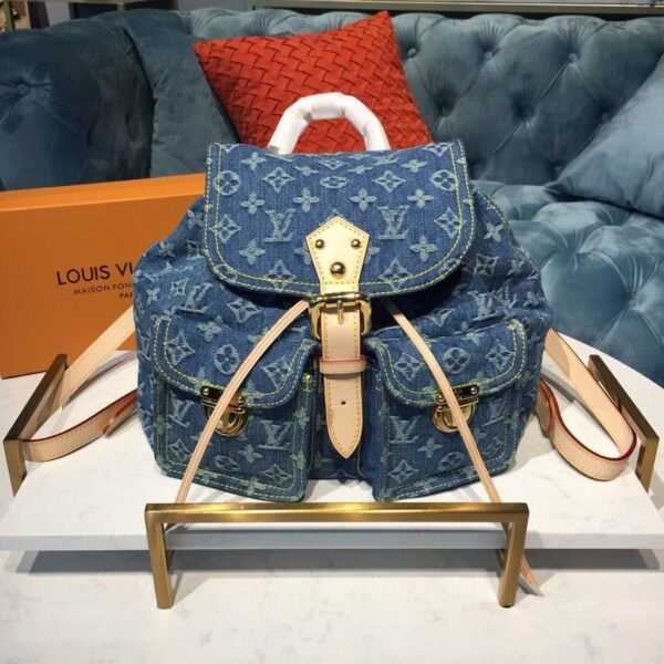 Louis Vuitton Backpack 30cm Monogram Denim Canvas Spring/Summer Collection M44460, Blue - Image 2