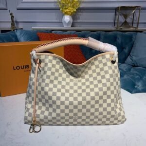 Louis Vuitton Artsy MM Bag 42cm Damier Azur Canvas Spring/Summer Collection N41174, Beige