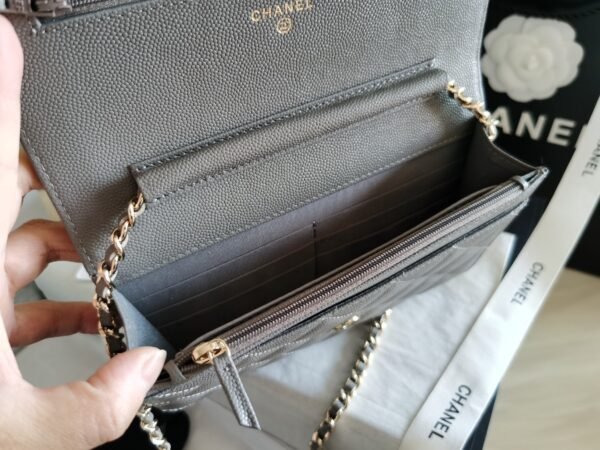 Chanel Mini Flapbag 19cm Grey - Image 7