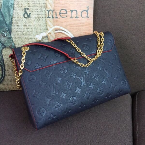 Louis Vuitton Vavin MM Bag 28cm Monogram Empreinte Canvas Spring/Summer Collection M43925, Marine Rouge - Image 5