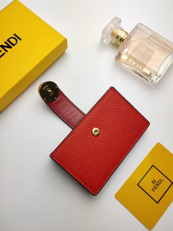 Fendi Card Holder 10cm Red - Image 4