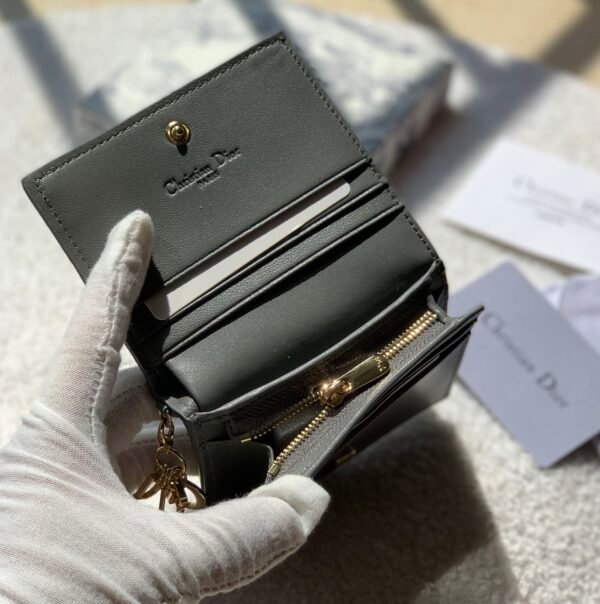 Mini Lady Dior Black Wallet 11cm - Image 7