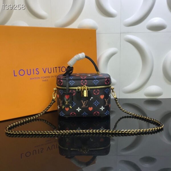 Louis Vuitton Vanity PM Bag 22cm Monogram Canvas Cruise Poker Collection M45163 Black/Multi