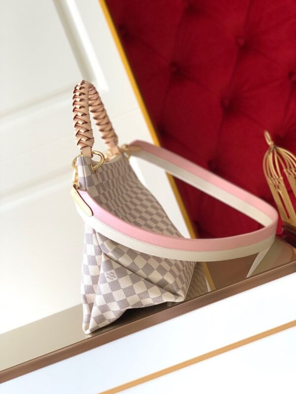 Louis Vuitton Beaubourg Woven Handle Tote Bag 32cm Damier Azur Canvas Spring/Summer Collection M40343 - Image 4