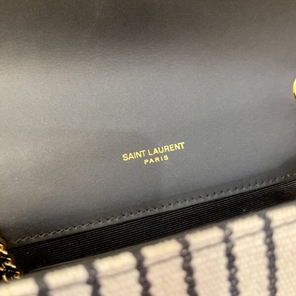 Saint Laurent Kate Small Chain Bag In Canvas For Women 20cm YSL 469390FAACG9583 - Image 5