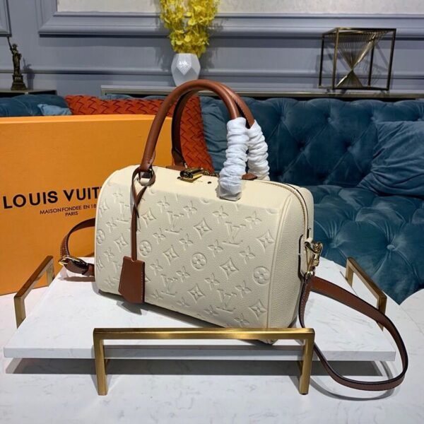 Louis Vuitton Speedy Bandouliere Bag 25cm Monogram Empreinte Leather Spring/Summer Collection M44736, Cr?me Caramel - Image 3