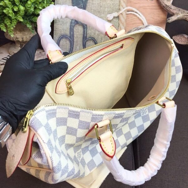 Louis Vuitton Speedy Bag 35cm Damier Azur Canvas Spring/Summer Collection N41369, White - Image 13