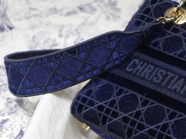 Christian Dior Blue Handle Bag 24cm - Image 8