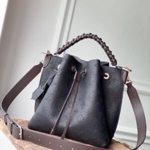 Louis Vuitton Muria Bag 22cm Mahina Calfskin Leather Spring/Summer Collection M55800 Black