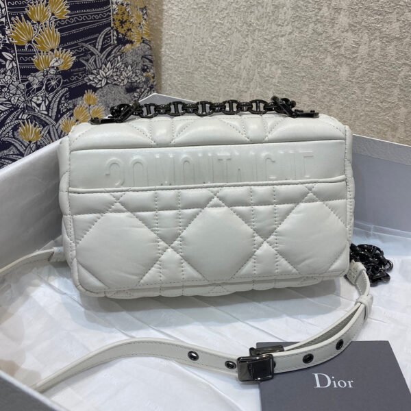 Christian Dior Mini Caro Bag 20cm White - Image 3