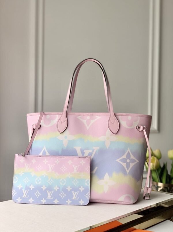 Louis Vuitton Tie Dye Escale Neverfull MM 32cm Monogram Canvas Spring/Summer Collection M45270, Pastel Pink