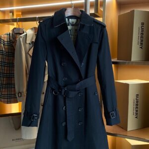 Burberry The Mid-length Kensington Heritage Trench Coat Black