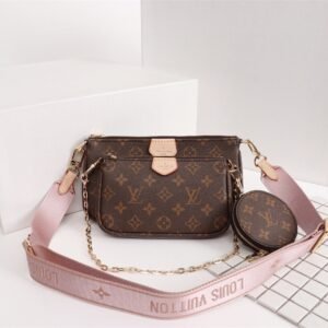Louis Vuitton Multi Pochette Accessoires Monogram Canvas Fall/Winter Collection M44840 Rose Clair