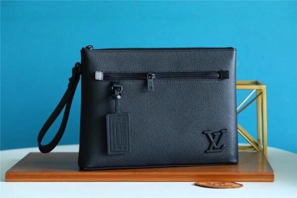 Louis Vuitton Pochette Ipad Black Aerogram For Men, Men’s Wallet 30cm LV M81029