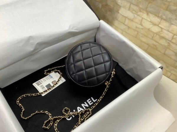 Chanel Round Sling Bag 12cm Gold Toned - Image 7