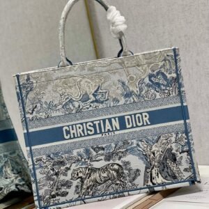 Christina Dior Book Tote Bag 41 cm Blue