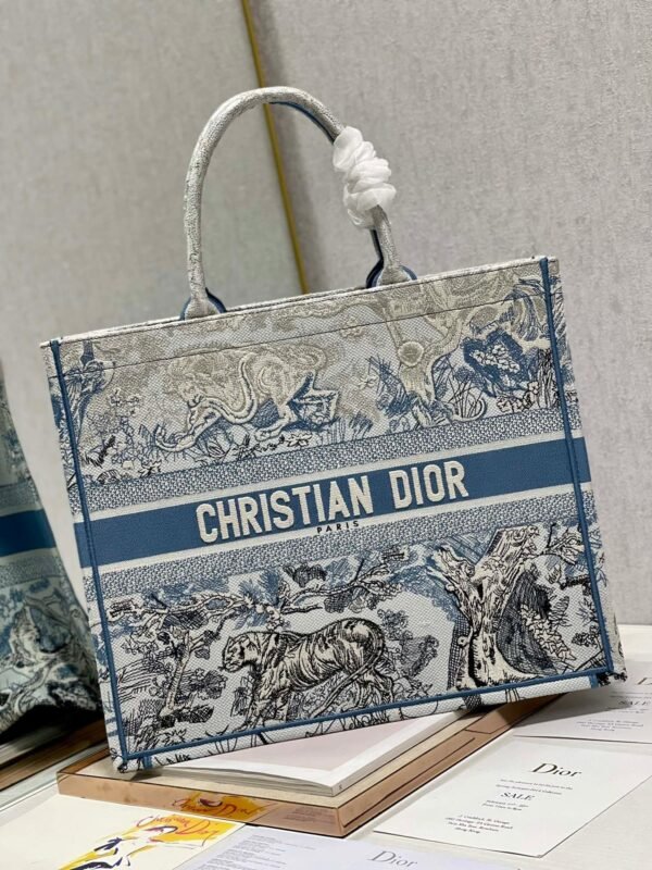 Christina Dior Book Tote Bag 41 cm Blue