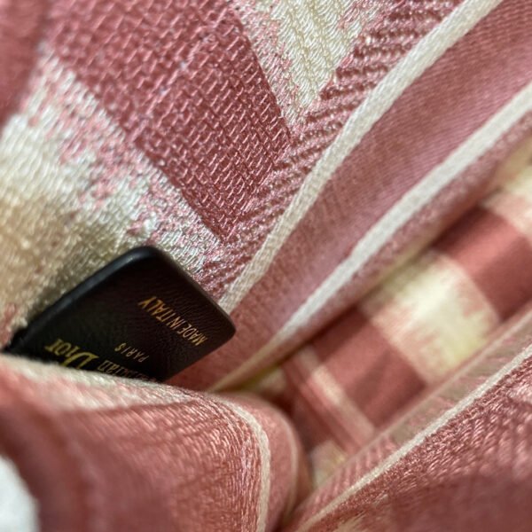 Christian Dior Pink Book Tote D-Stripes 23cm - Image 8