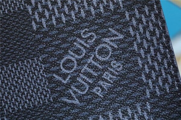 Louis Vuitton Pochette Voyage MM Damier Graphite 3D Canvas Grey For Men, Men’s Travel Accessories 27cm LV N60444 - Image 6