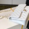 Chanel Classic Medium Flapbag Gold Hardware 26cm White - Image 5