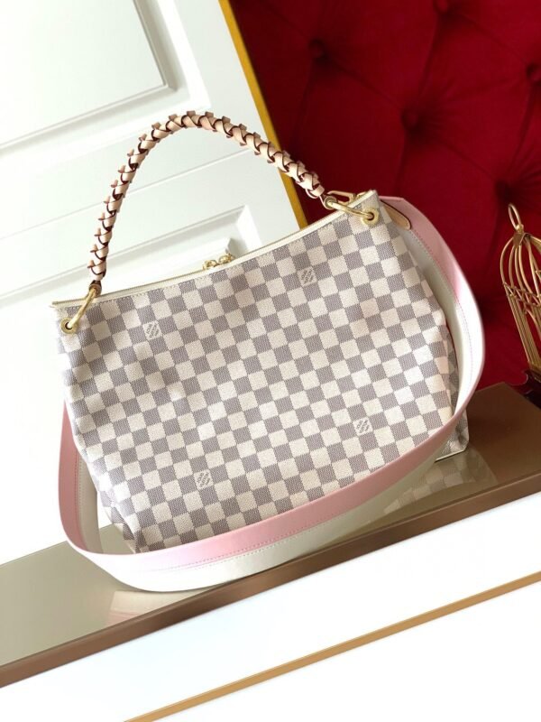 Louis Vuitton Beaubourg Woven Handle Tote Bag 32cm Damier Azur Canvas Spring/Summer Collection M40343 - Image 3