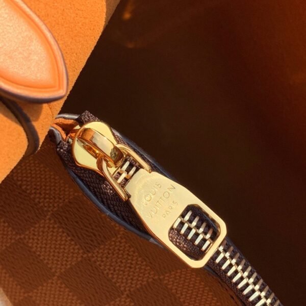 Louis Vuitton NeoNoe Bucket Bag MM Damier Azur Canvas Spring/Summer Collection N50042 Orange - Image 3