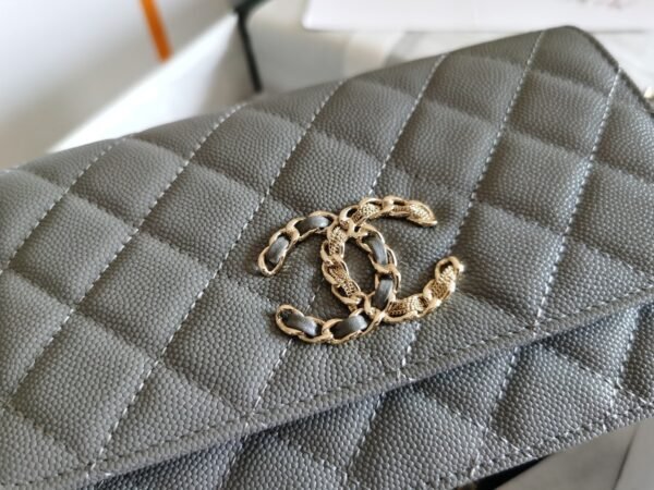 Chanel Mini Flapbag 19cm Grey - Image 3