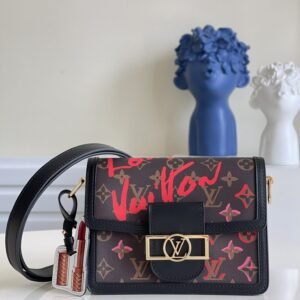 Louis Vuitton Mini Dauphine Bags Fall In Love With Monogram Canvas Brown For Women 20cm LV M45889