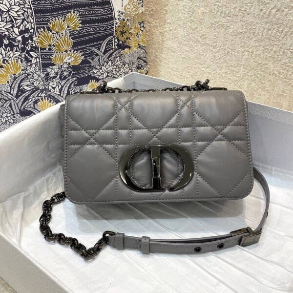 Christian Dior Mini Caro Bag 20cm Dark Grey