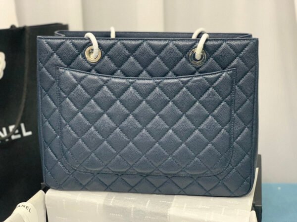 Chanel Tote Bag Spring Collection Silver Hardware 33cm Blue - Image 6