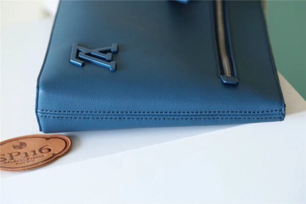 Louis Vuitton Pochette Ipad Blue Aerogram For Men, Men’s Wallet 30cm LV M81029 - Image 6