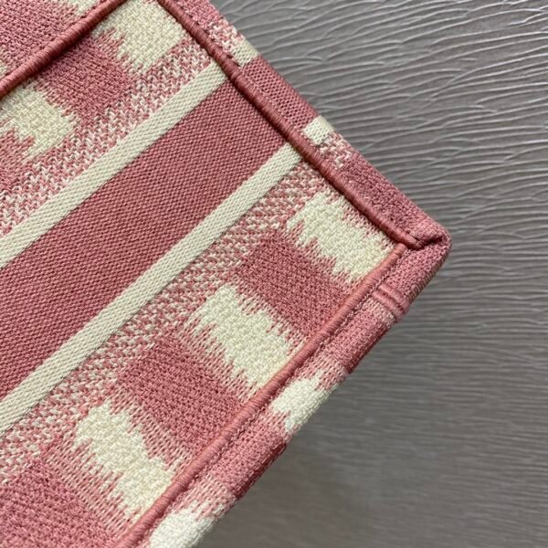 Christian Dior Pink Book Tote D-Stripes 23cm - Image 9