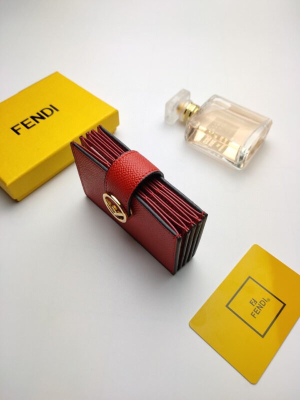 Fendi Card Holder 10cm Red - Image 3