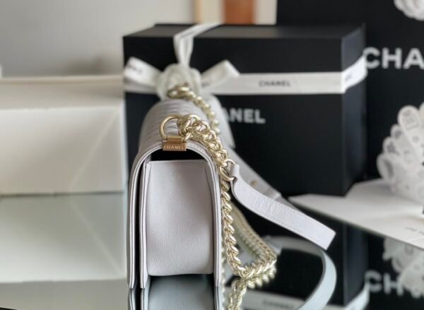 Chanel Medium Classic Flapbag 25cm Grey - Image 4
