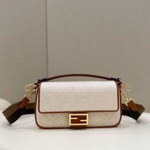 Fendi Baguette Midi 27cm White