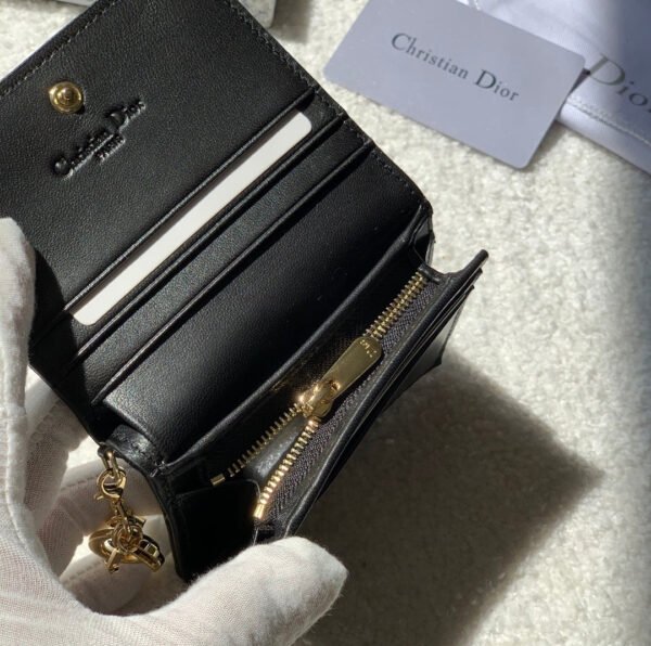 Mini Lady Dior Black Wallet 11cm - Image 11