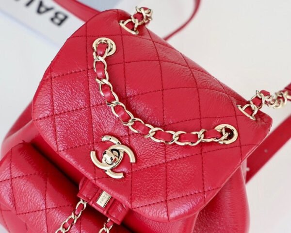 Chanel Backpack 18cm Red - Image 3