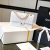Chanel Classic Medium Flapbag Gold Hardware 26cm White - Image 3